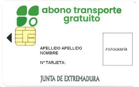 ABONO TRANSPORTE GRATUITO DE LA JUNTA DE EXTREMADURA